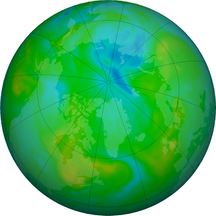Arctic ozone map for 30 July 2021
